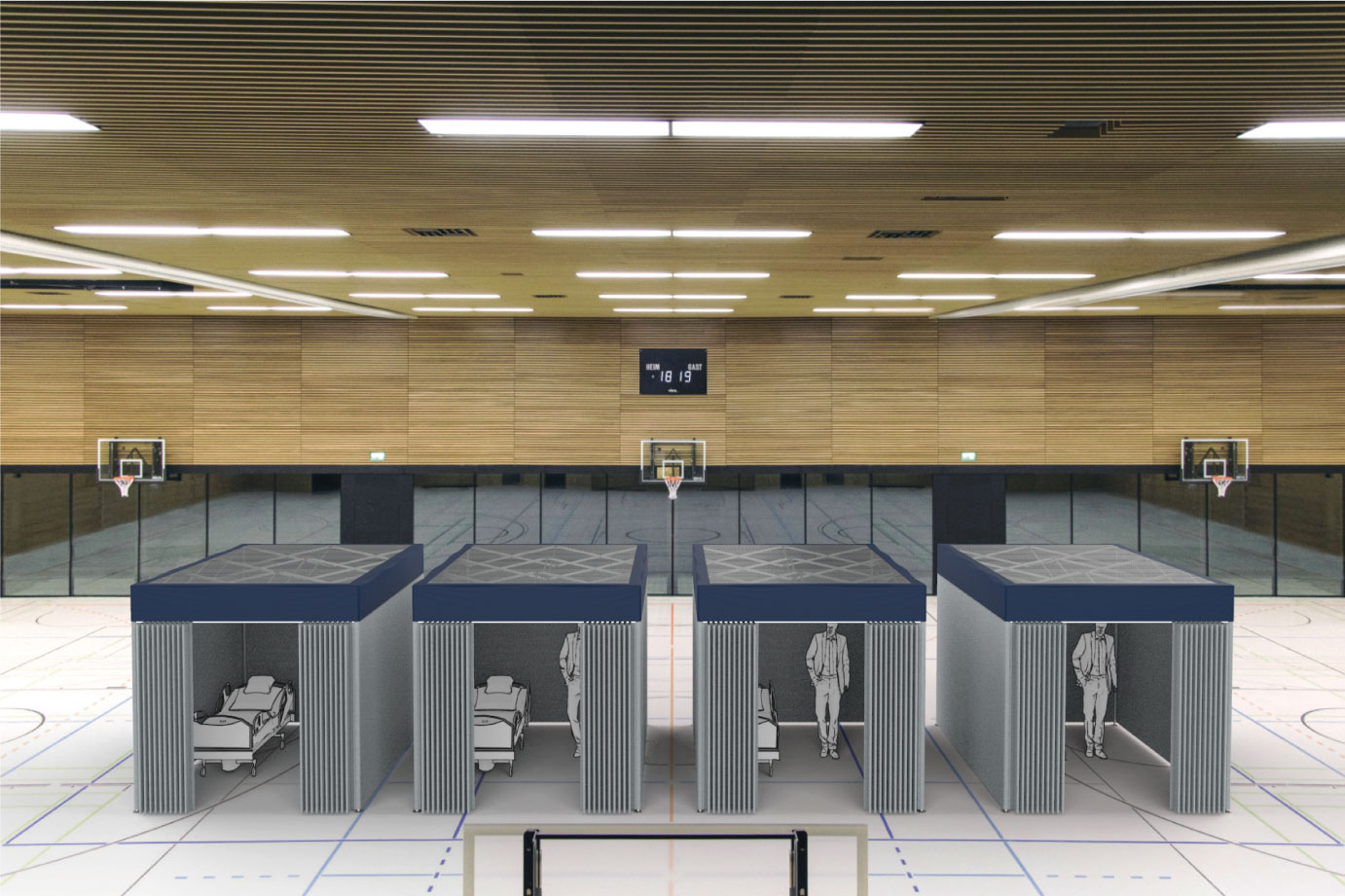 緊急用個室テント